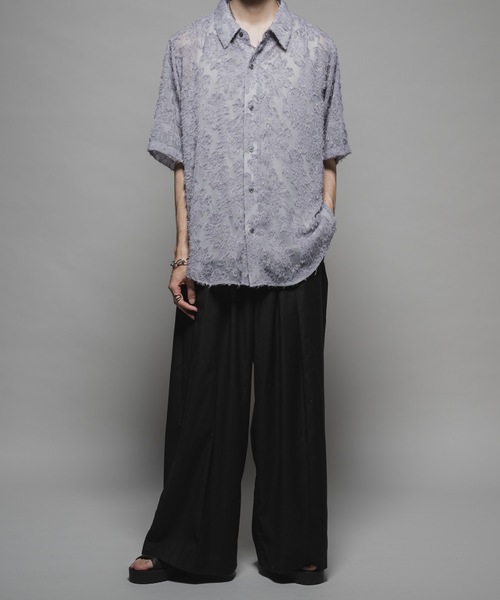 Casper John シャツ Various loose shirts -fringe sheer- /バリアス