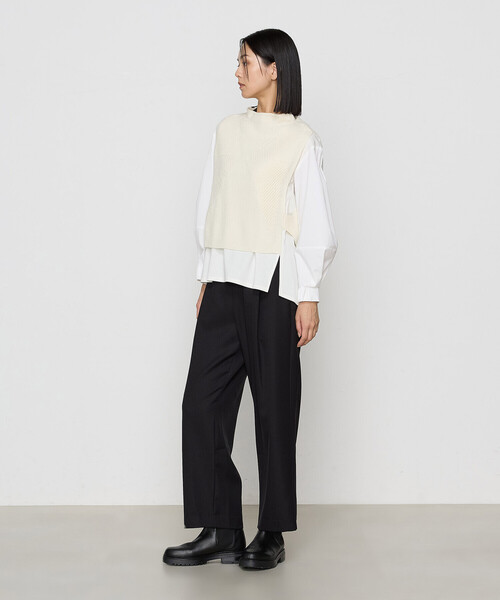 ギャバジン K．T（Gabardine K．T）/ポンチ 袖パフプルオーバー Gabardine K.T（ギャバジンK.T） tシャツ ポンチ 袖パフプルオーバー