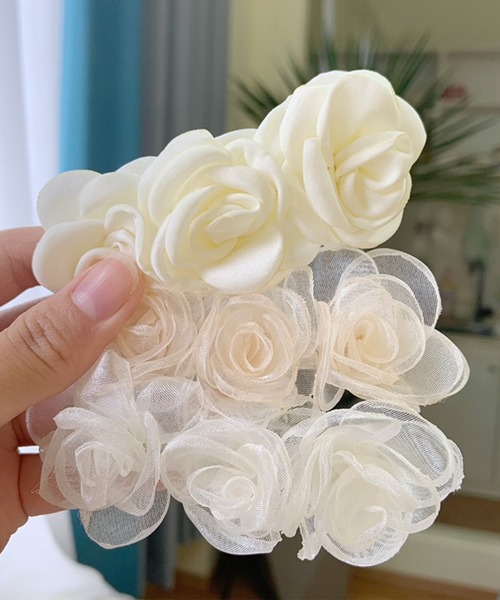 薔薇ヘアクリップ 大made in France 薔薇ヘアクリップ 大made in France 薔薇ヘアクリップ 大made in