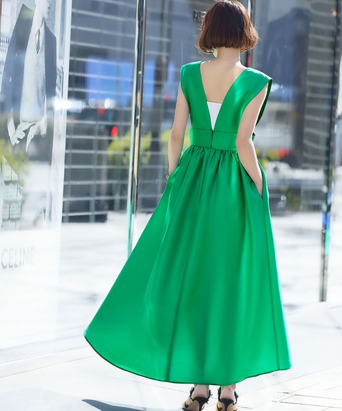 ELFRANK ジャンパースカート ギャザーフレアジャンパースカート