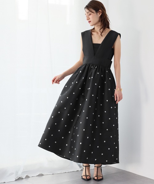 メゾンドアール　フレアジャンパースカート　黒 フレアジャンパースカート[gc320] | レディースファッション通販の