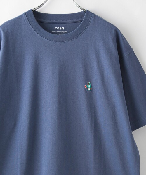 coen（コーエン） tシャツ USAコットンベア刺繍Tシャツ メンズ