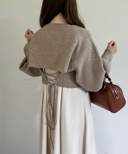 「one after another NICE CLAUP」 コンビワンピース SMALL ベージュ レディース_画像9