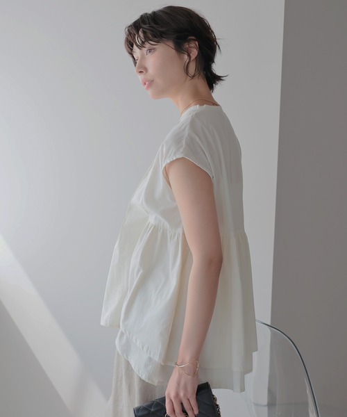 SOTT ブラウス シャツ Pin Tuck Peplum Blouse｜ピンタックペプラム