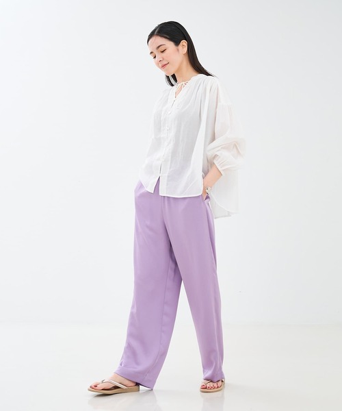 collex（コレックス） パンツ 「手洗い可能」「新色」リラックスサテン