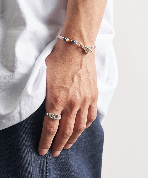 LAMBDA パールブレスレット LAMBDA（ラムダ） ブレスレット マルチパールブレスレット (M) メンズ