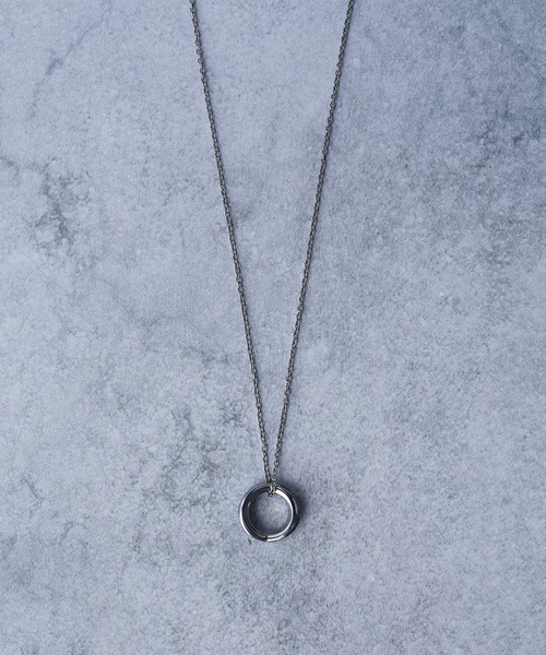 ARROWM ネックレス ブルーラインリングネックレス メンズ : ZOZOTOWN