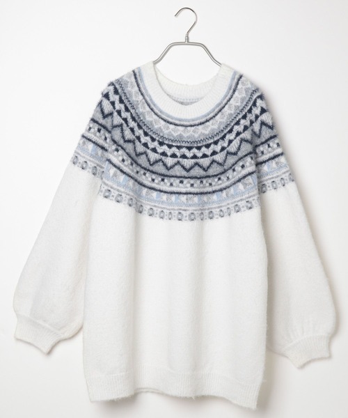 「Heather」 ニットワンピース FREE グレー レディース_画像3