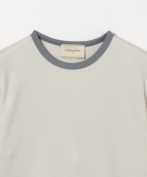 UNITED ARROWS tシャツ リブ バイカラーパイピング Tシャツ