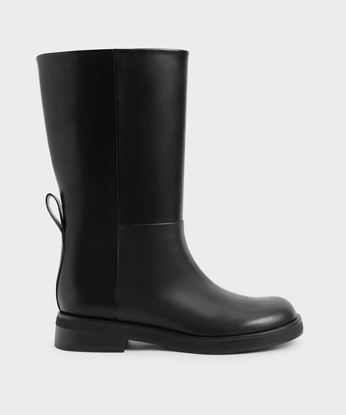 CHARLES & KEITH ブーツ ブラック CHARLES ＆ KEITH（チャールズ&キース） 「CHARLES & KEITH」 ショート