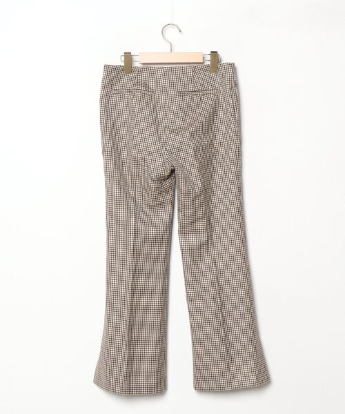 「Lisiere」 チェック柄パンツ 36 ブラウン レディース_画像2