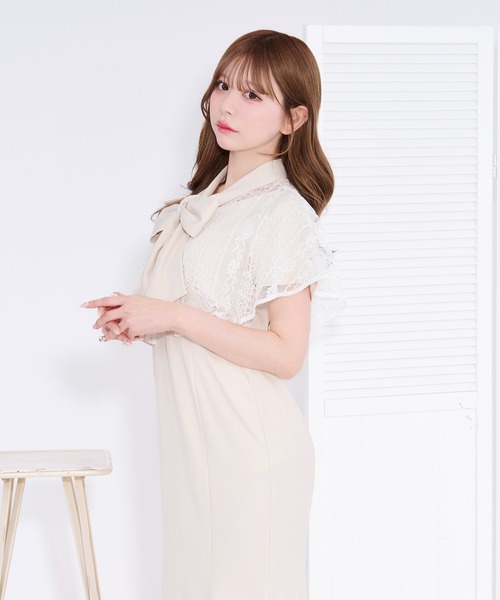 アプレジュール apres jour 長袖フレアマーメイドワンピース apres jour（アプレジュール） ワンピース 長袖フレアマーメイド