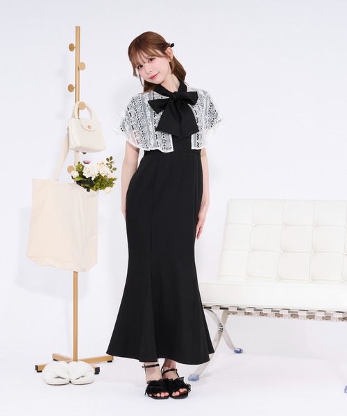 apres jour（アプレジュール） ワンピース ケープボウタイマーメイド