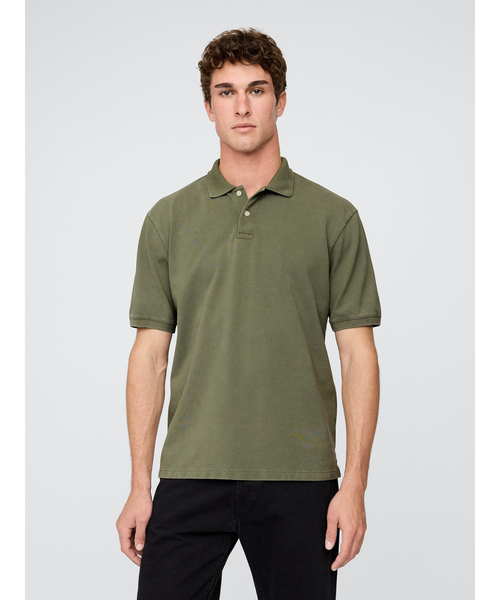 GAP（ギャップ） ポロシャツ リラックス ピケポロシャツ 無地 メンズ