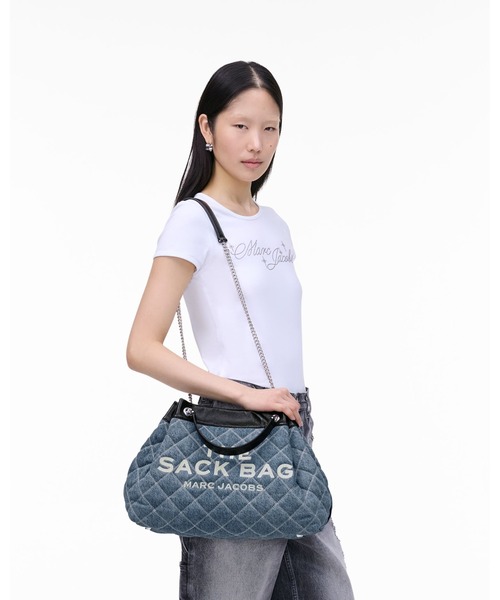 MARC JACOBS ショルダーバッグ バッグ QUILTED DENIM CHAIN SACK