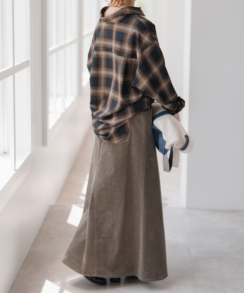 美品　マークアンドロナ　ストレッチ　コーデュロイ　スカート　中綿　ブラック Spick＆Span（スピック アンド スパン） スカート ストレッチ