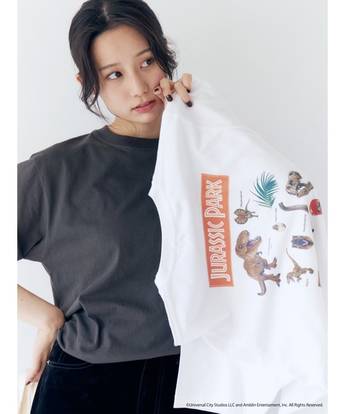 tシャツ JURASIC PARK／ロゴプリントT レディース
