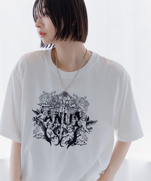 tシャツ 「UNISEX/2サイズ展開」ビンテージエンジェルTシャツ レディース メンズ Anui tシャツ 「UNISEX/2サイズ展開」ビンテージエンジェルT