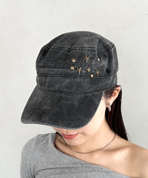 Bamm キャップ 帽子 スタッズワークキャップ レディース : ZOZOTOWN