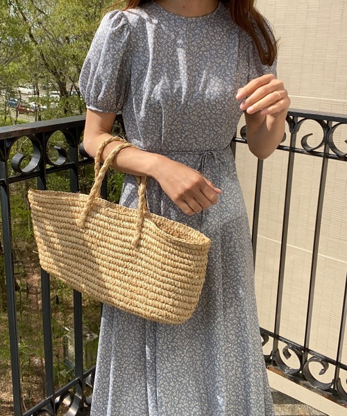 「LAUIR」 半袖ワンピース MEDIUM ベージュ レディース_画像3