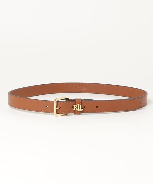 LAUREN RALPH LAUREN アンカーロゴ ゴールド金具スキニーベルト LAUREN RALPH LAUREN（ローレン ラルフローレン） ベルト ロゴキーパー