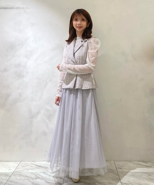 31 Sons de mode ワンピース 2025秋冬新作 ツイードジレワンピース