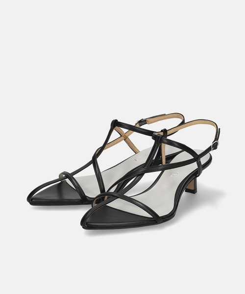 「MAMIAN」 ヒールサンダル M ブラック レディース_画像8