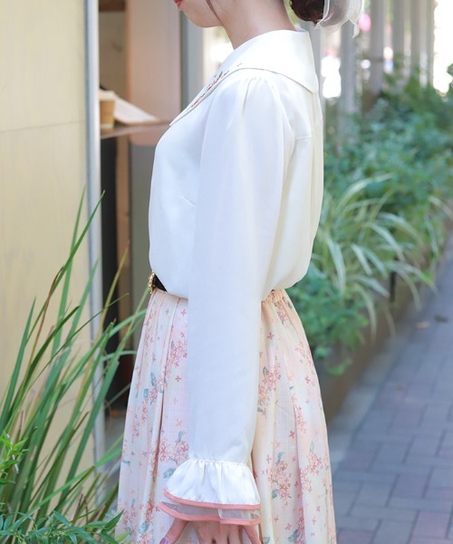 axes femme（アクシーズ ファム） ブラウス シャツ 金木犀刺繍襟