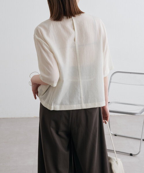 「Omekashi」 半袖ブラウス FREE オフホワイト レディース_画像5