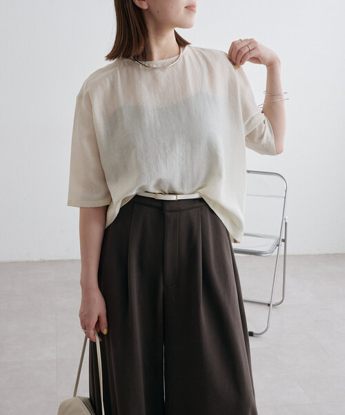 「Omekashi」 半袖ブラウス FREE オフホワイト レディース_画像6