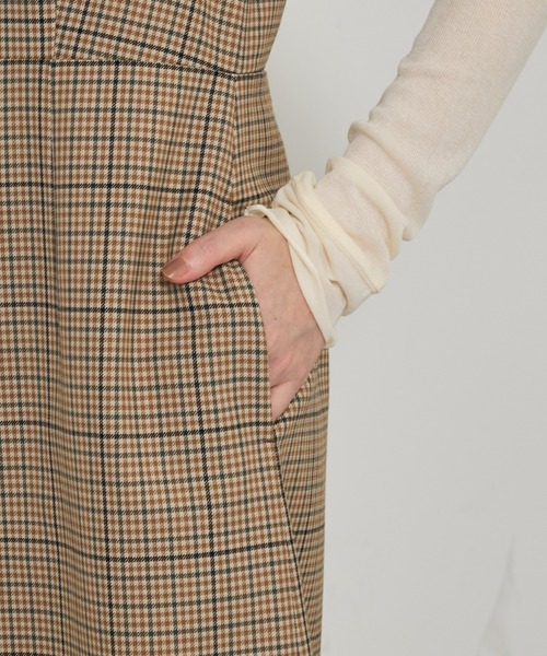 qualite（カリテ） ワンピース TWツイルチェックワンピース/秋服/冬服  