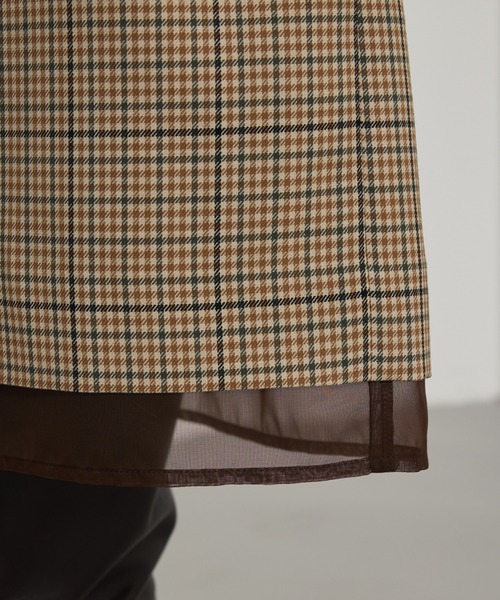 qualite（カリテ） ワンピース TWツイルチェックワンピース/秋服/冬服  