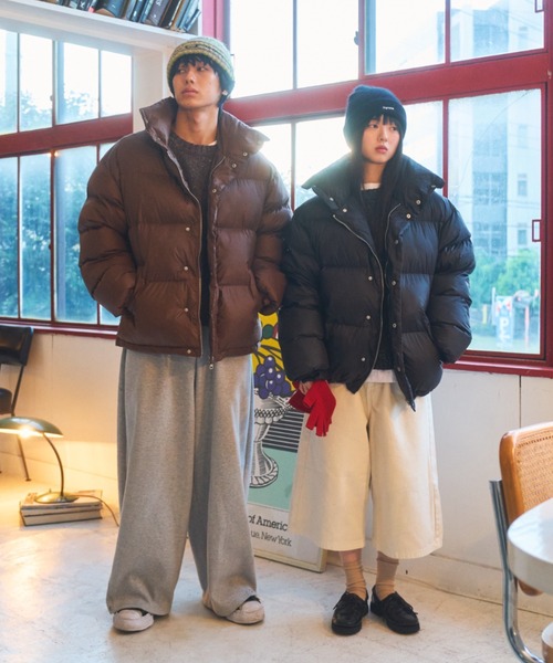 Elanque コート ジャケット High-neck volume puffer jacket