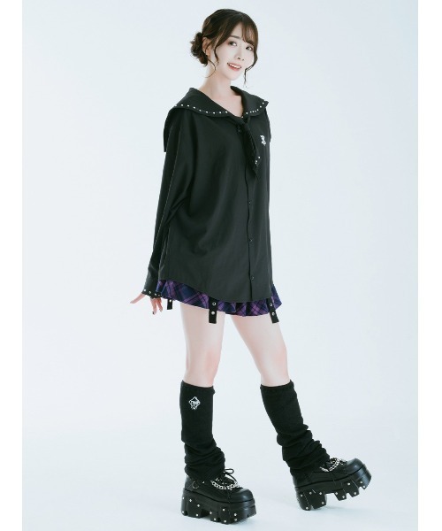 TRAVASTOKYO♡フリルサスペンダー＆セーラーブラウス TRAVAS TOKYO【トラバストーキョー】セーラーフリルセットアップ/全3色