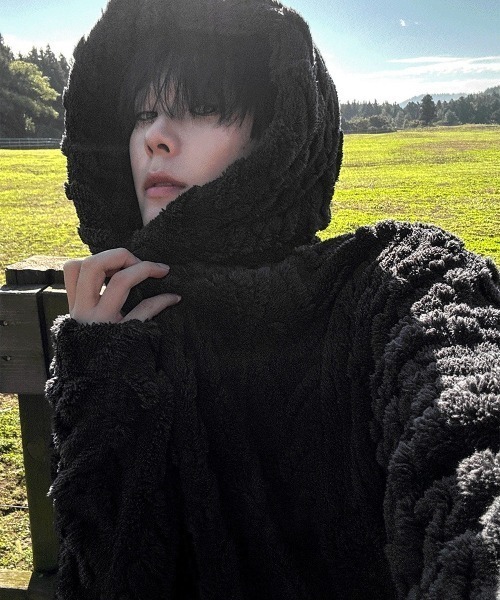 COSYHARU（コシハル） パーカー ケーブルフリースフード メンズ