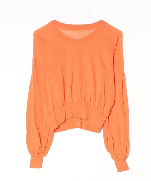 「INED CLARO」 ニットカーディガン フリー オレンジ レディース_画像2