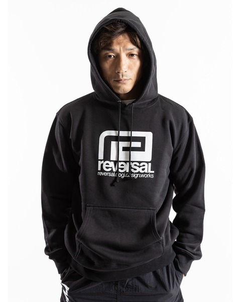 REVERSAL リバーサル WRF 裏毛スウェット パーカー 黒 XL reversal（リバーサル） パーカー 「reversal/リバーサル」Warfield