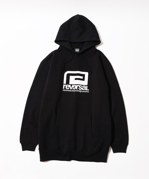 REVERSAL リバーサル WRF 裏毛スウェット パーカー 黒 XL reversal（リバーサル） パーカー 「reversal/リバーサル」Warfield