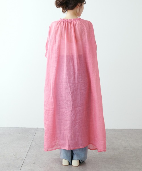 「PUAL CE CIN」 半袖ワンピース FREE ピンク レディース_画像2