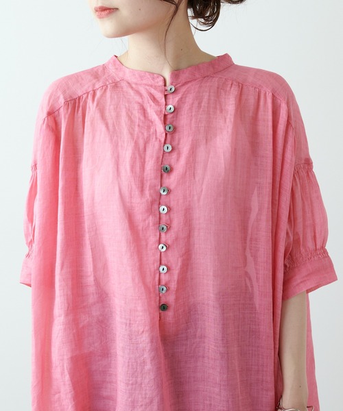 「PUAL CE CIN」 半袖ワンピース FREE ピンク レディース_画像4