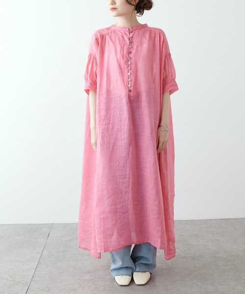 「PUAL CE CIN」 半袖ワンピース FREE ピンク レディース_画像6