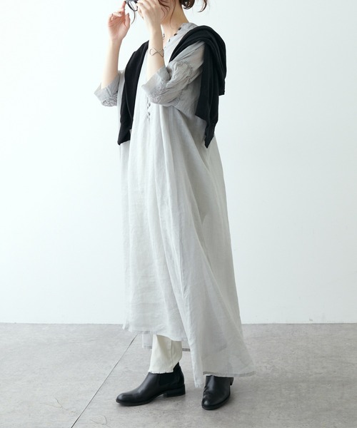 「PUAL CE CIN」 半袖ワンピース FREE ピンク レディース_画像9