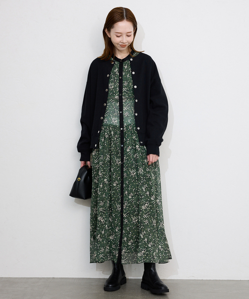 SLOBE IENA（スローブイエナ） ワンピース Bicolor Flower ワンピース