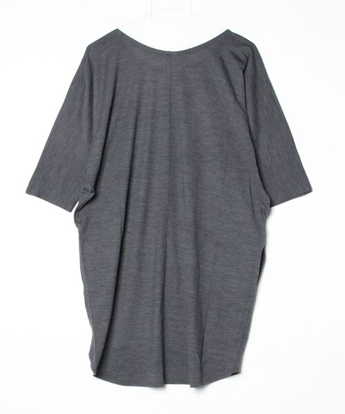 「Ebonyivory」 7分袖ワンピース FREE グレー レディース_画像2