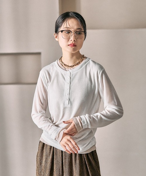 LEPSIM（レプシィム） ヘンリーネック tシャツ レイヤードヘンリー