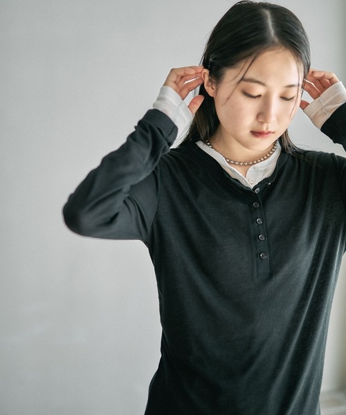 LEPSIM（レプシィム） ヘンリーネック tシャツ レイヤードヘンリー