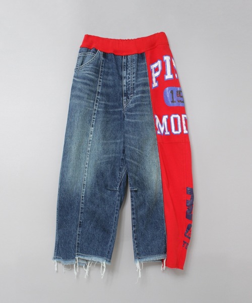 パンツ R4417 PINK MOTEL 裏毛コンビパンツ レディースの通販はau PAY