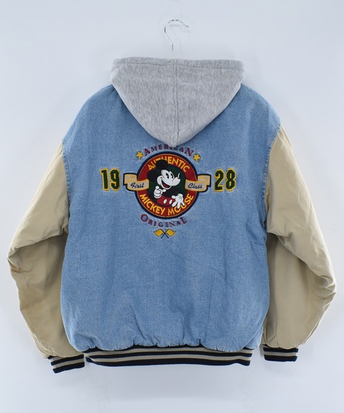 DISNEY VINTAGE スタジャン 「USED」90's Disney “MICKEY MOUSE” 中綿