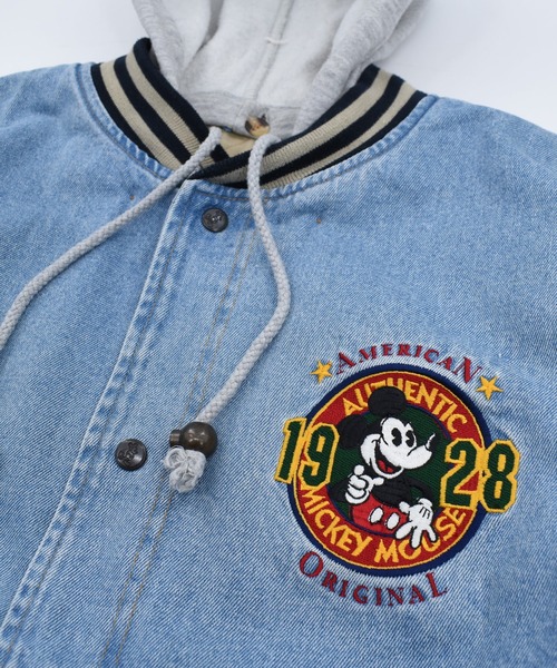 DISNEY VINTAGE スタジャン 「USED」90's Disney “MICKEY MOUSE” 中綿