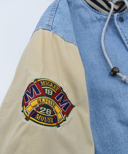 DISNEY VINTAGE スタジャン 「USED」90's Disney “MICKEY MOUSE” 中綿